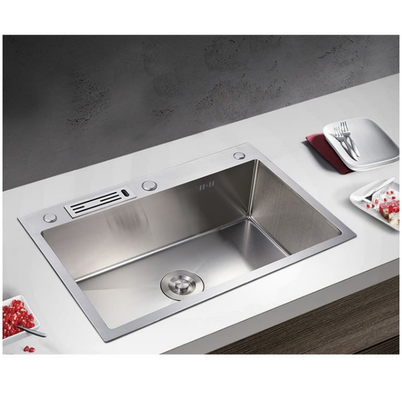 Professional Kitchen Sink Stainless Steel Handmade Square Single Bowl Undermount Sink Custom Size Long Lasting Kitchen Solution