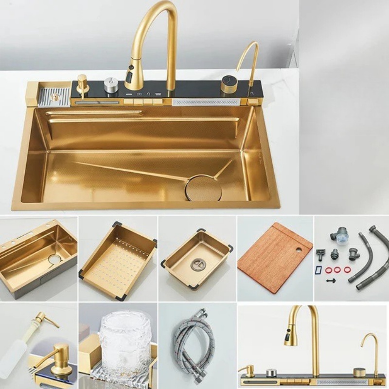 Kitchen Sink Custom Size Handmade Stainless Steel Commercial Sink Under Mounting
