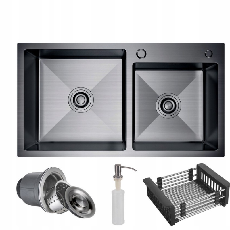 Custom-Sized Handmade Stainless Steel Single Bowl Kitchen Sink with Aesthetic Appeal