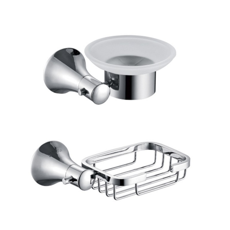 Modern Zinc Alloy Chrome Wall-Mounted Bathroom Accessories Set