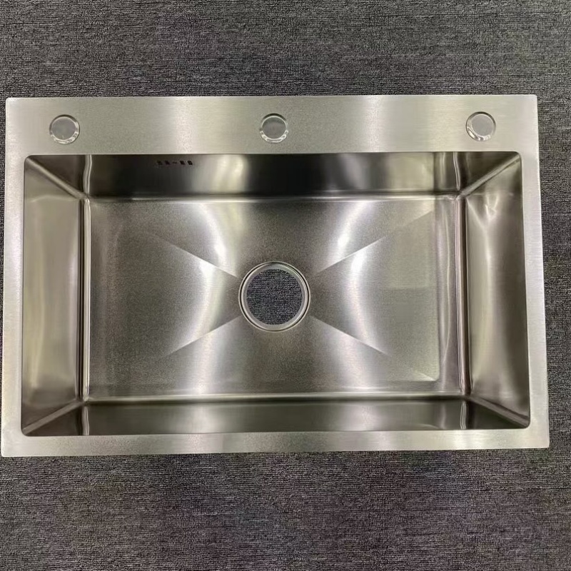 Dual-Bowl Rectangular Vegetable SUS304 Double Large Bowl Drop in Kitchen Room Sink