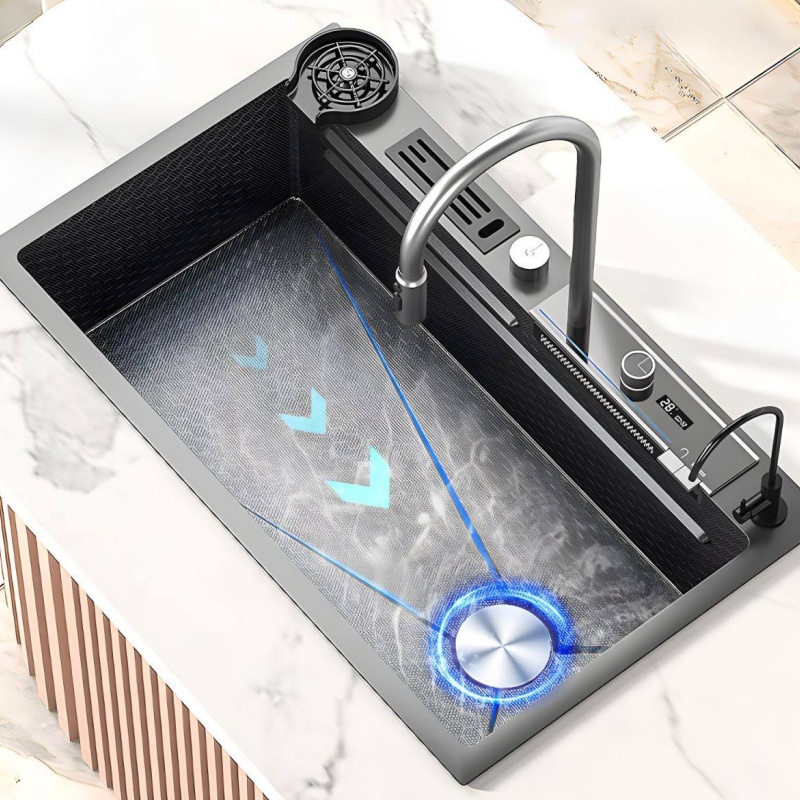 Modern Double Bowls Custom Made Size Drop in Stainless Steel Kitchen Sink