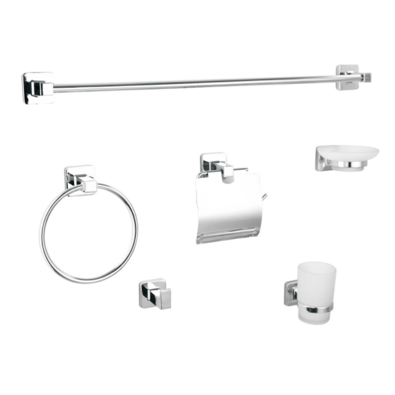 6 PCS Gold Wall Mounted Toilet Bathroom Accessories Set