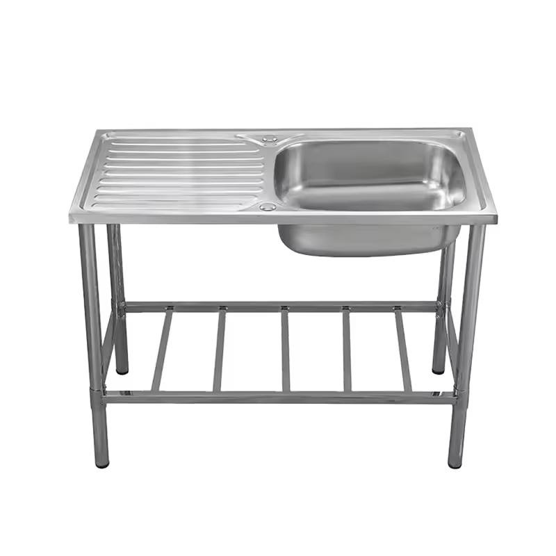 Premium Handmade Square Kitchen Sink SUS304 SUS316 Stainless Steel Single Bowl Brushed Finish Custom Color