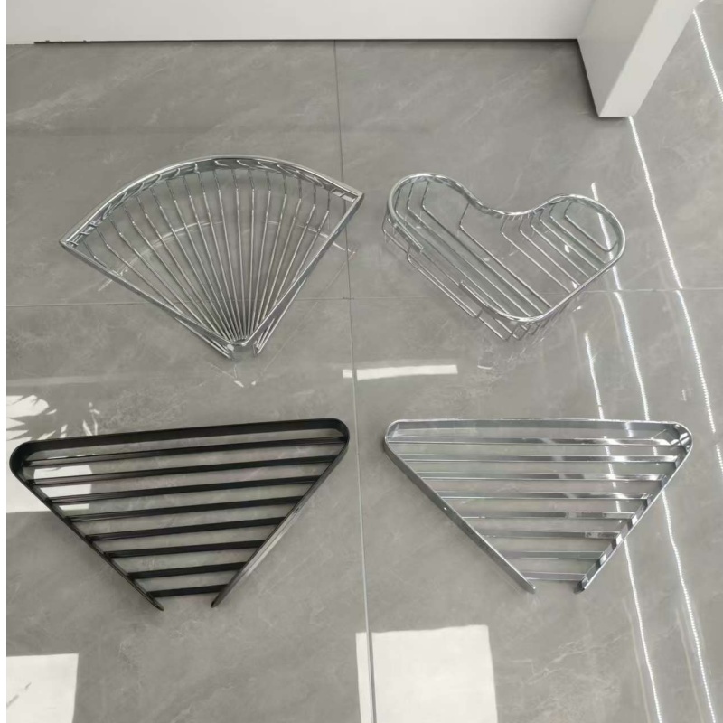 Modern Hotel Chrome Wall Mount Toilet Bamboo Bathroom Accessories Set