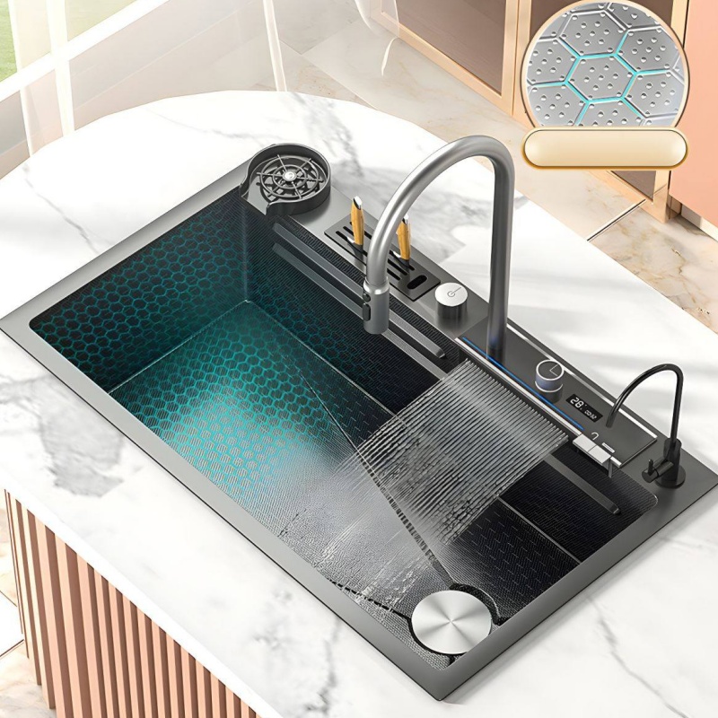 Modern Double Bowls Custom Made Size Drop in Stainless Steel Kitchen Sink