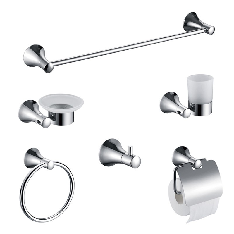 10 Pieces Simple Brushed Nickel Wall Mounted Bathroom Accessories Set
