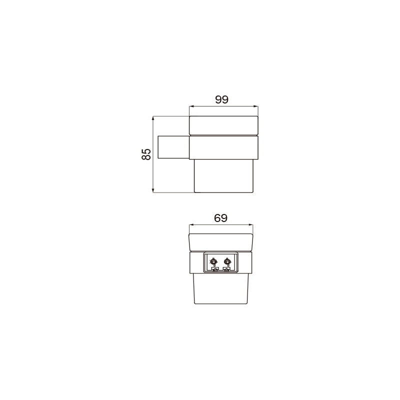 Black Square Design Wall Mount 6 Pieces Bathroom Hardware Accessories Set