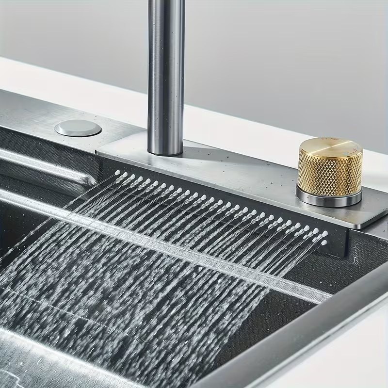 Large Capacity Square Kitchen Sink Stainless Steel Single Bowl Undermount Handmade Deep Utility Basin