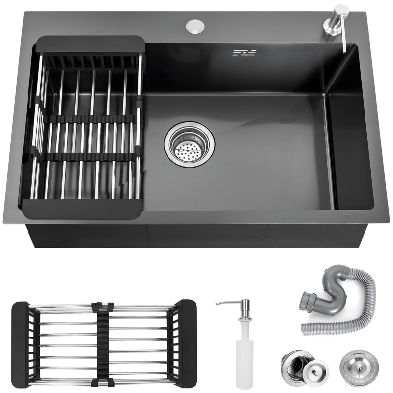 Durable Stainless Steel Kitchen Sink - 550*500*210mm Customizable Dimensions