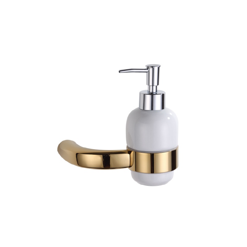 Luxury Bathroom Design Wall Mount Gold White Brass Bathroom Accessories Set