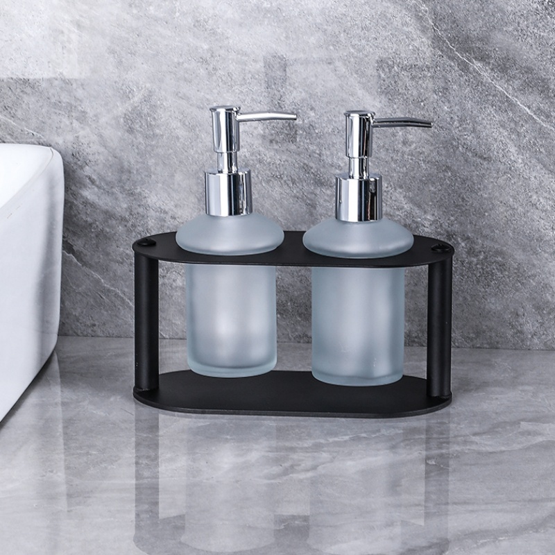 Modern 5 Piece Satin Nickel Bathroom Hardware Towel Bar Accessory Set