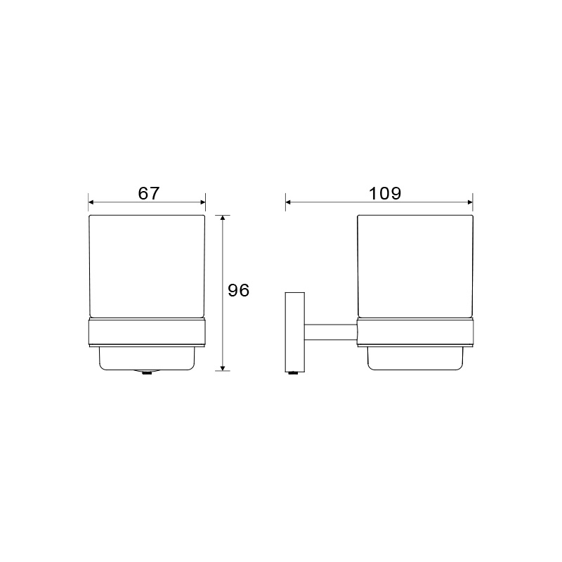 Brushed Nickel Wall Mounted 6 Pieces Stainless Steel Modern Bathroom Accessories Set
