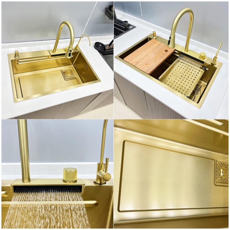 Premium Stainless Steel 304/316 Under Mount Kitchen Sink Handmade Customized Size 650X440X205mm