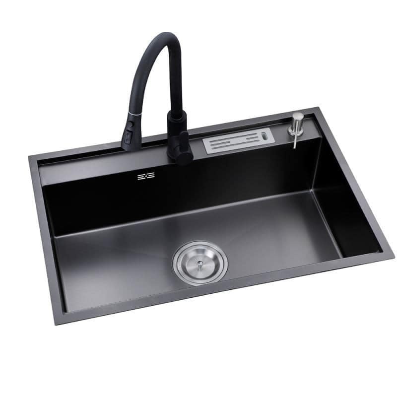 Modern Handmade Square Kitchen Sink 304 Stainless Steel Single Bowl Undermount Kitchen Basin Custom Finish